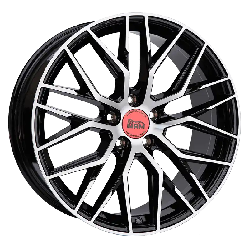 MAM Felgen RS4 16, 7, 5, 120, 35, 72.6, BLACK FRONT POLISH, Preț promoțional