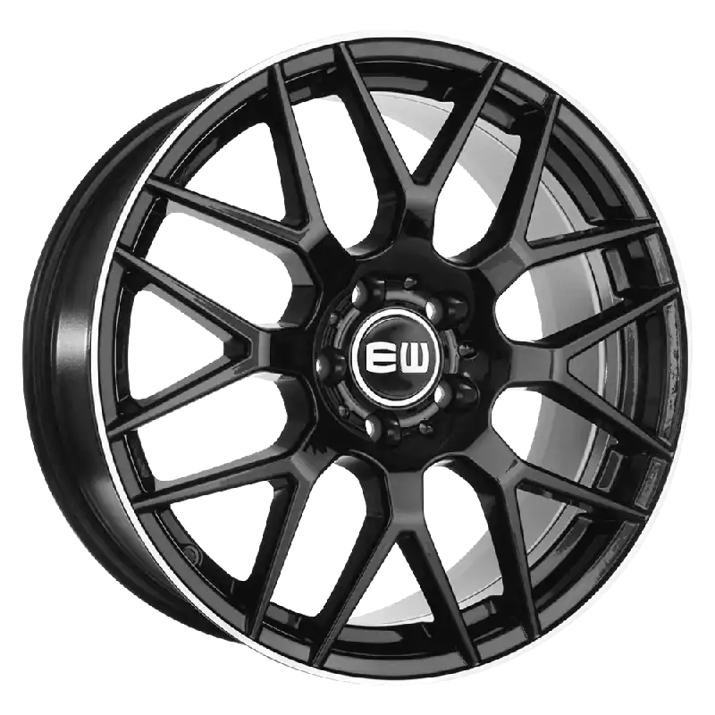 Premium Elite Wheels ELEGANCE-R 18, 8, 5, 112, 45, 66.5, BLACK LIP POLISHED,