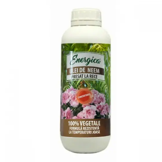 Biopreparat auxiliar concentrat Energica, 1 l, Foliar, Ulei de Neem, Afide, Acarieni, Legume, Pomi fructiferi Reducere specială