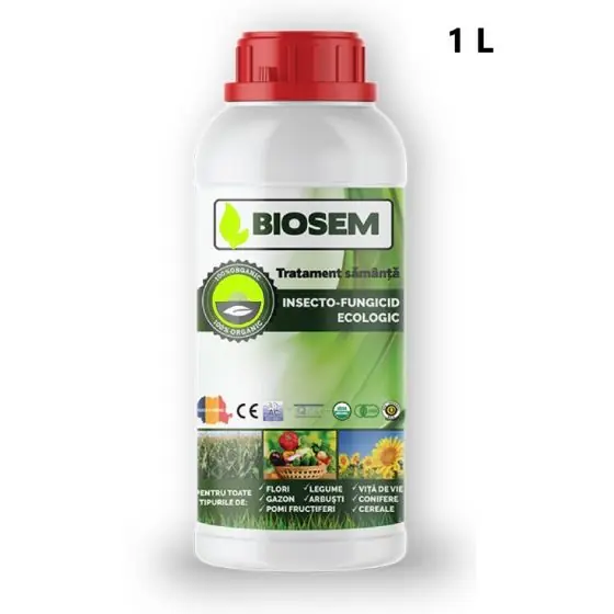 Bestseller Biopreparat organic Biosem, 1 l, Foliar, Ulei de Neem, Afide, Acarieni, Legume, Pomi fructiferi