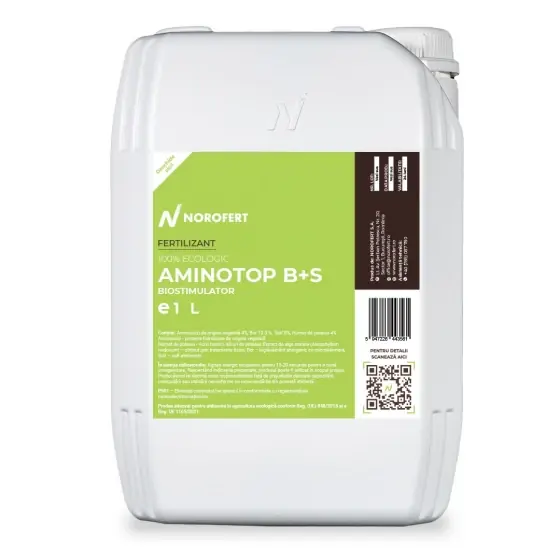 Plată sigură Biostimulator Aminotop B+S, 1 l, Norofert, organic cu Bor si Sulf