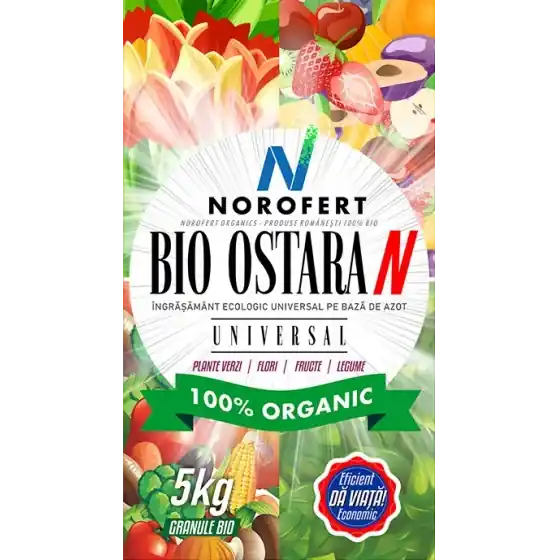 Livrare rapidă Ingrasamant ecologic Bio Ostara N, 5 kg, NOROFERT, azot organic lent, legume, vita de vie, pomi