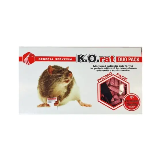 Ofertă Momeala pentru soareci si sobolani tip peleti K.O. Rat Pellets, 250 g