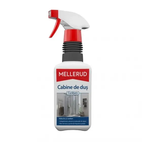 Soluție pentru curățarea cabinelor de duș MELLERUD, 0,5L Reducere