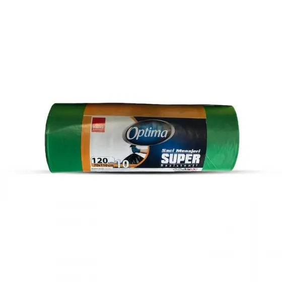 Noutate Saci menajeri verzi Sano Optima Super, 120 L, 10 buc