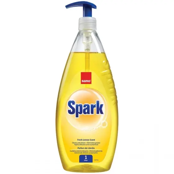 Super ofertă Detergent vase cu pompita Sano Spark Lamaie, 1 litru