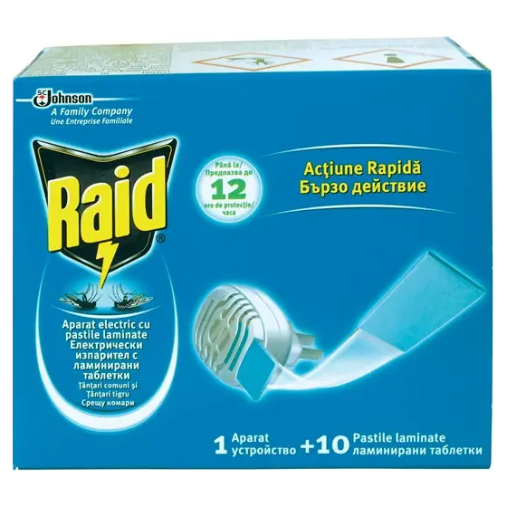 Aparat electric Raid impotriva tantarilor cu 10 pastile Plată securizată