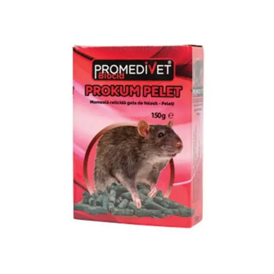 Raticid pentru combaterea soarecilor si sobolanilor, Prokum Pellet, 150 g Ofertă exclusivă