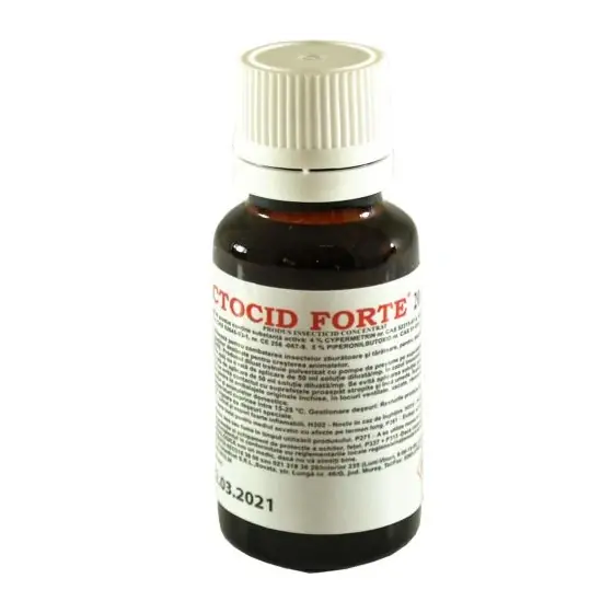 Reduceri Insecticid Ectocid Forte pentru combaterea insectelor zburatoare si taratoare, 20 ml