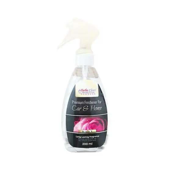 Disponibil imediat Odorizant camera si textile Turbo Clean Premium 200 ml Black X pe baza de alcool