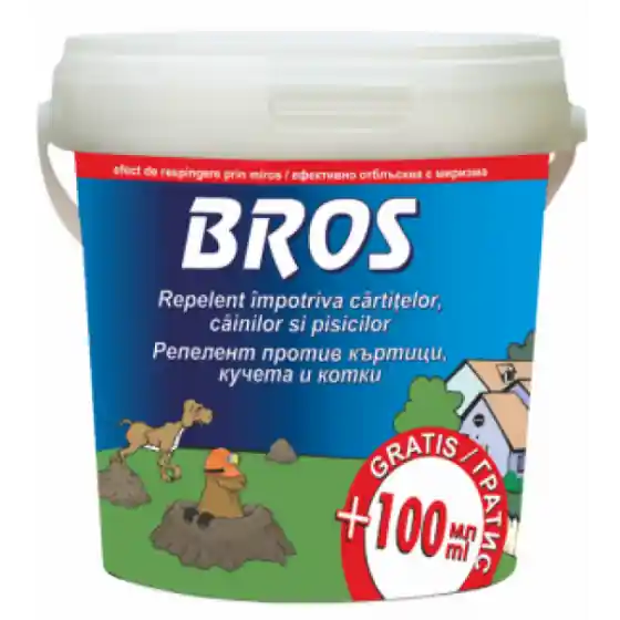 Repelent impotriva cainilor, pisicilor si cartitelor BROS, 350 ml + 100 ml extra Cel mai vândut
