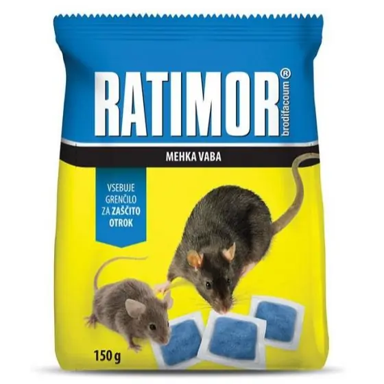 Ultima șansă Momeala Ratimor Brodifacoum Pasta, 150 gr(pasta albastra)