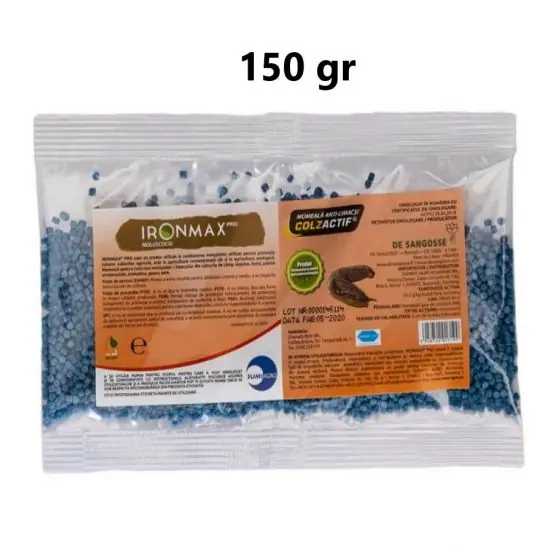 Cel mai vândut Moluscocid Bio Ironmax Pro, 150 g, De Sangosse, Granule, Melci, Legume, Gradina, Ornamentale