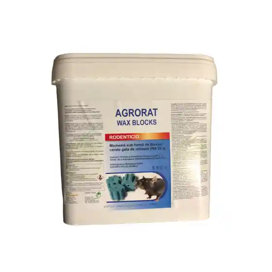 Raticid batoane cerate Agrorat Wax Blocks, 5 kg Reduceri