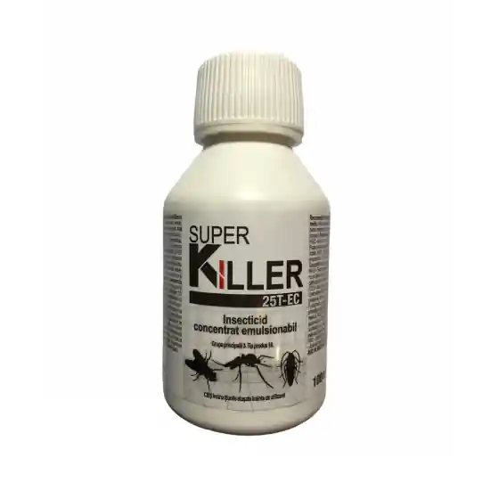 Insecticid capuse, gandaci, tantari Super killer 25 T EC, 100 ml- Cypermethrin 25%, Tetramethrin 0,25% Bestseller