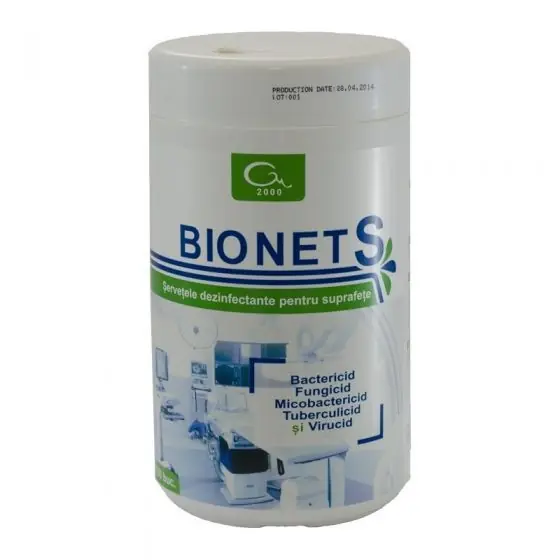 Ofertă de sezon Servetele dezinfectante pentru suprafete, Bionet S, 150 servetele