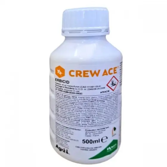 Erbicid selectiv utilizat pentru combaterea buruienilor monocotiledonate anuale si a costreiului din cultura de porumb, Crew Ace, 500 ml Doar azi
