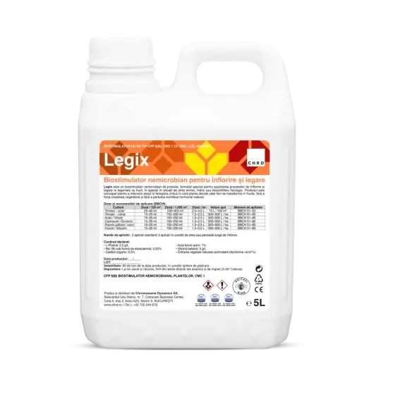 Biostimulator pentru sustinerea infloririi si legarii la legumele cu fruct, Legix, 5 l Disponibil imediat
