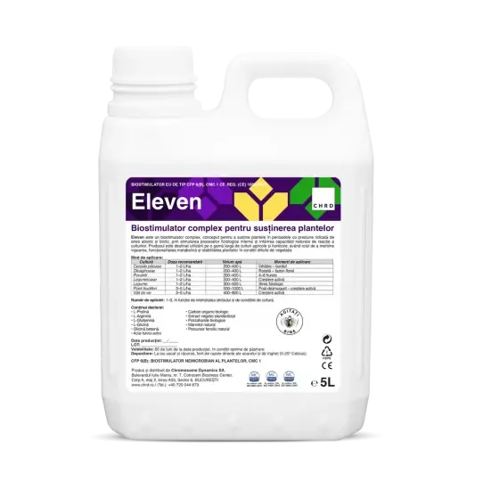 Biostimulator complex pentru sustinerea plantelor in perioadele de stres abiotic si biotic, Eleven, 5 l Ultima șansă