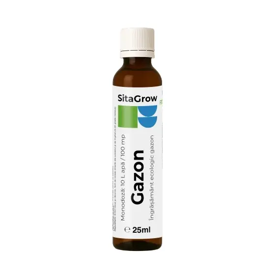 Fertilizant foliar cu N‑P‑K, carbon si aminoacizi pentru gazon, SitaGrow Gazon, 25 ml Preț promoțional