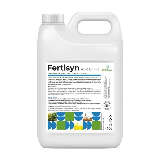 Ofertă exclusivă Fertilizant foliar Fertisyn Azot Lichid, 10 l, porumb, cereale paioase, rapita
