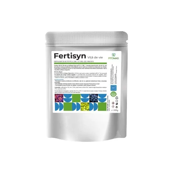 Fertilizant foliar Fertisyn Vita de Vie, 200 g, pentru 40 l apa, vita de vie Livrare rapidă