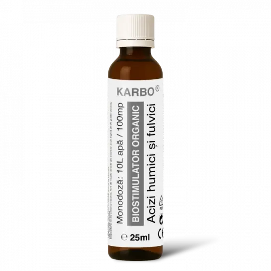 Biostimulator organic cu acizi humici si fulvici KARBO, 100 mp, 25 ml Doar azi