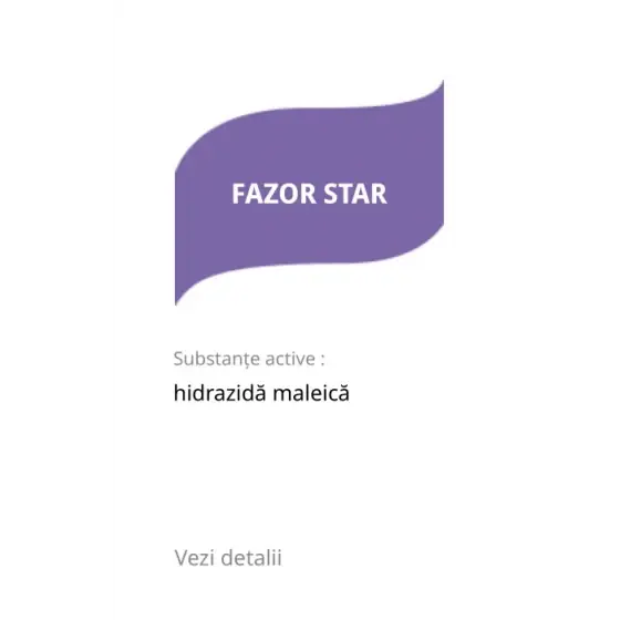 Regulator de crestere sub forma de granule solubile in apa pentru a inhiba aparitia incoltirii cepei si cartofului, Fazor Star, 5 kg Calitate înaltă