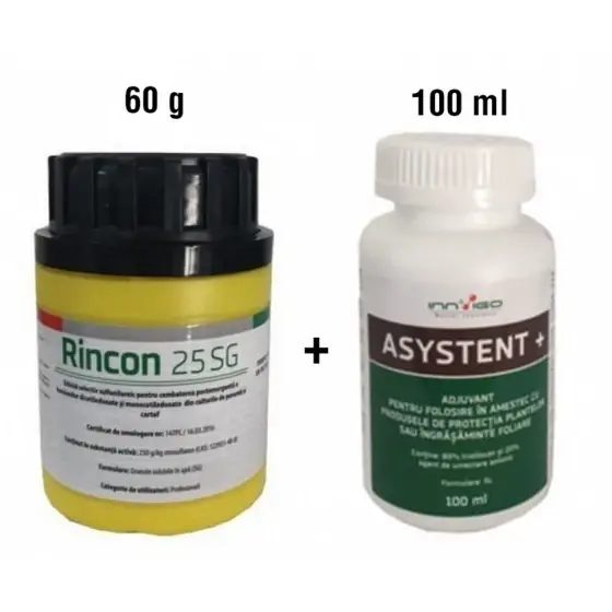 Erbicid Rincon 25 SG, 60 g + Adjuvant Asystent+, 100 ml Ofertă specială
