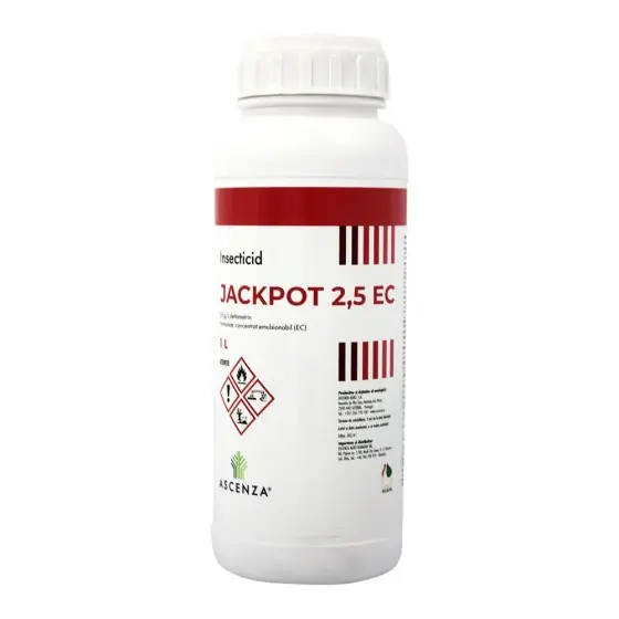 Cumpără online Insecticid piretroid care actioneaza prin contact si ingestie la nivelul sistemului nervos al insectelor, Jackpot 2.5 EC, 1 l