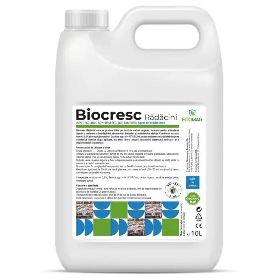 Chilipir Biostimulator de inradacinare pentru rasaduri, butasi si arbusti fructiferi Biocresc Radacini, 10 litri