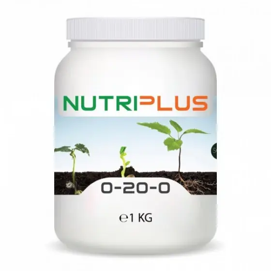 Reducere specială Ingrasamant premium granulat cu fosfor pentru dezvoltarea radacinilor, NutriPlus 0-20-0, 1 Kg