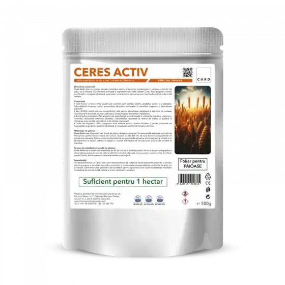 Fertilizant foliar pentru paioase (grau, orz, triticale), Ceres Activ, 500 g Nu rata
