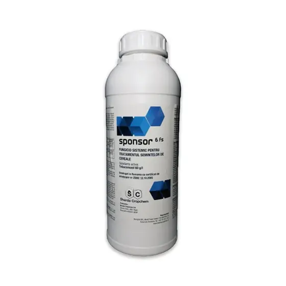 Fungicid sistemic destinat combaterii bolilor ce se transmit prin samanta la grau si orz Sponsor 6 FS, 5 l Livrare rapidă