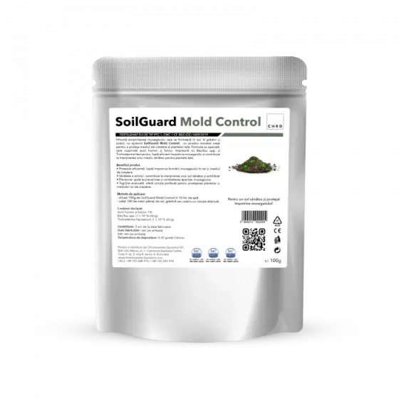 Disponibil imediat Input ecologic pentru combaterea mucegaiului din gradini si solarii, SoilGuard Mold Control, 100 grame