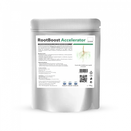 Popular Input ecologic pe baza de microorganisme pentru dezvoltarea de radacini puternice si numeroase, RootBoost Accelerator, 100 grame