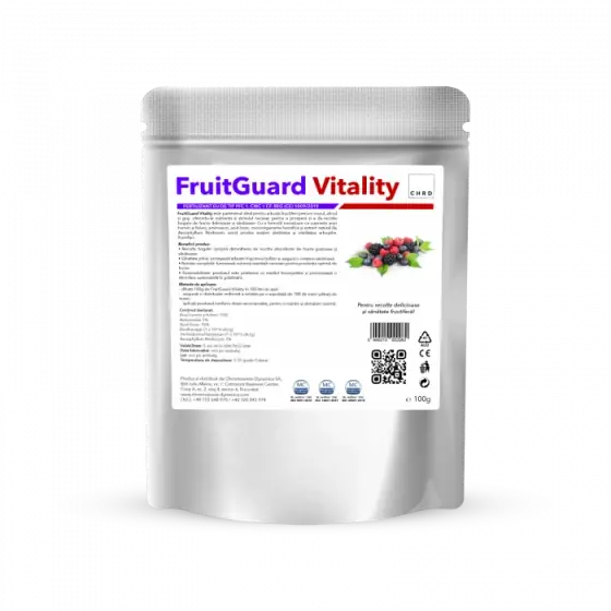 Input ecologic pe baza de microorganisme si nutrienti pentru arbusti fructiferi (goji, afin, mur, zmeur), FruitGuard Vitality, 100 grame Retur ușor
