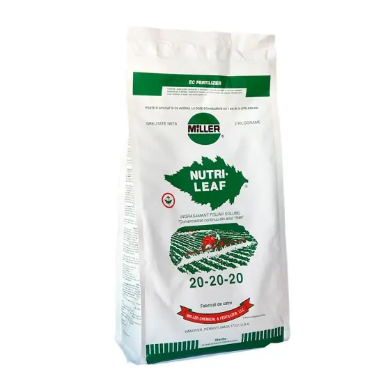 Plată sigură Fertilizant foliar cu continut ridicat de microelemente, Nutri Leaf 20-20-20, 10 kg