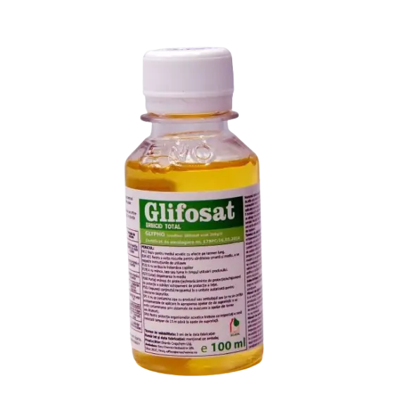 Plată securizată Erbicid total pe baza de glifosat acid pentru combaterea tuturor buruienilor, Glifosat (GLYPHO), 100 ml