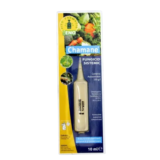 Fungicid destinat combaterii bolilor la culturile de cereale, mazare, fasole, morcov, cartof, varza, salata Chamane, 10 ml Chilipir