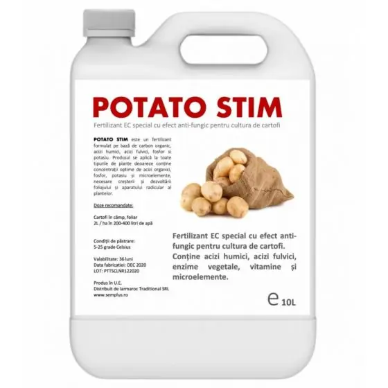 Plată sigură Fertilizant EC special cu efect antifungic pentru cultura de cartofi, Potato Stim, 10 litri