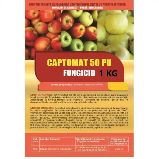 Fungicid Captomat 50PU, 1 kg Noutate