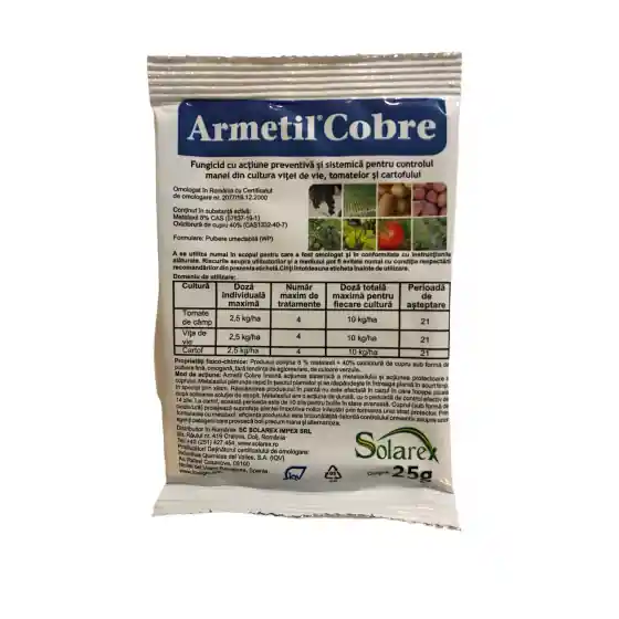 Fungicid Armetil Cobre, 25 gr Ultima șansă