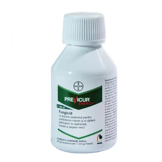 Fungicid Previcur Energy, 100 ml-propamocarb clorhidrat 530 g/L + fosetil de aluminiu 310 g/L Retur ușor