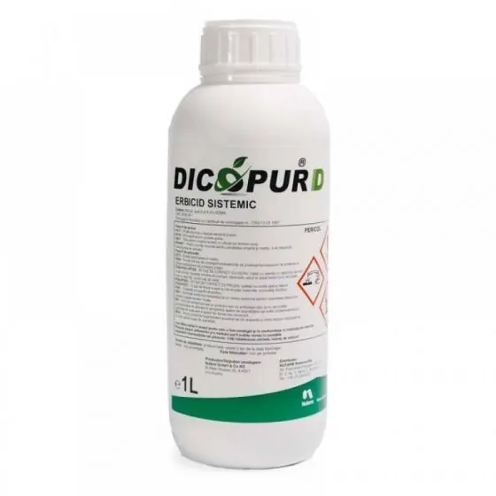 Retur ușor Erbicid selectiv, grau, porumb, gazon Dicopur D SL, 1 L- 600 g/l acid 2,4 D din sare de dimetilamina