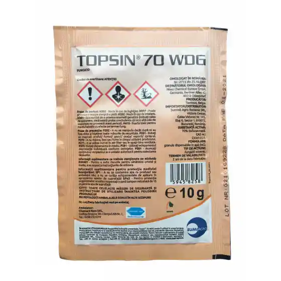Doar azi Fungicid Topsin 70 WDG, 10 grame