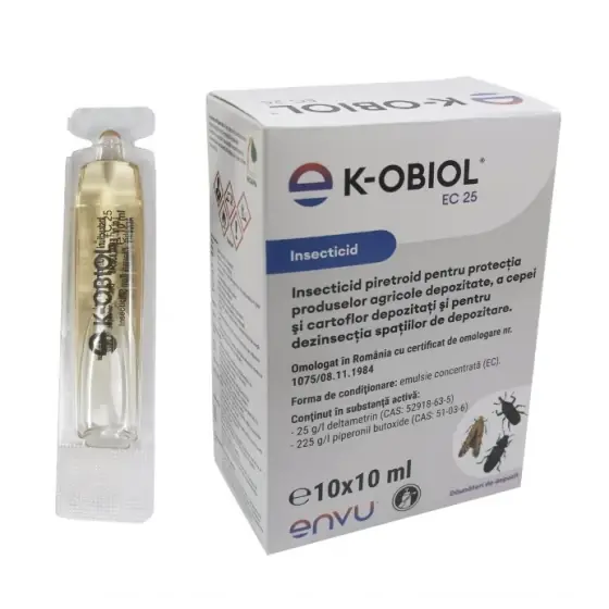 Preț promoțional Insecticid K-Obiol EC 25, fiola de 10 mL.