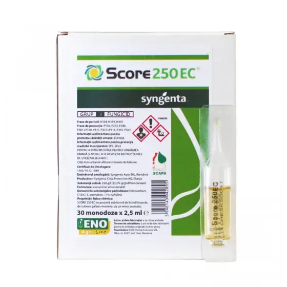 Preț promoțional Fungicid Score 250 EC, 2.5 ml-Difenoconazol 250g/l