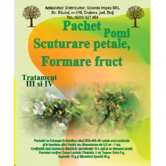 Calitate înaltă Tratament pentru pomi pentru fenofaza scuturarii petalelor si formarea fructelor, 50 litri apa