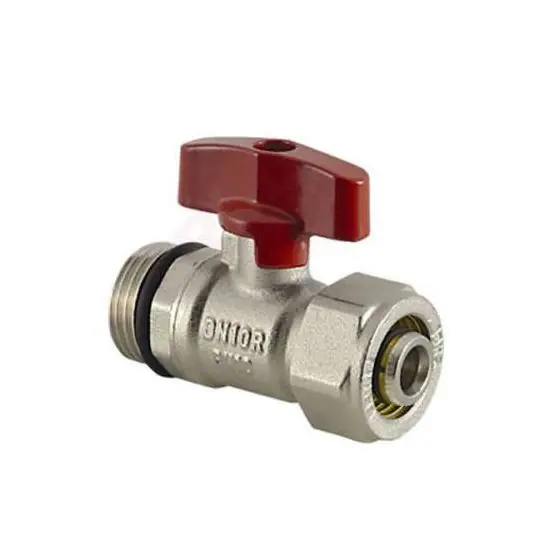 Preț promoțional Robinet Bila 1/2" Ext - 16X2 Fluture Rosu, Ferro